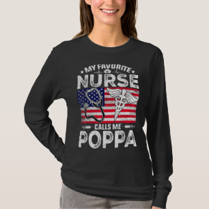 T-shirt Hommes Rétro Mon Infirmière Préférée M'Appelle Pop