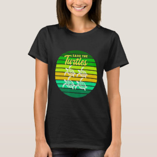 T-shirt Hommes RÉTRO VINTAGE SAUVEZ LES TORTUES AMOUREUX D
