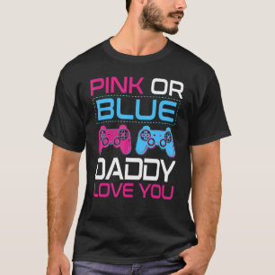 T-shirt Hommes Rose Ou Bleu Genre Révéler Vidéo Jeu Daddy 