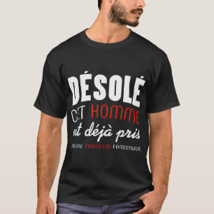 T-shirt Hommes Saint Valentin Humour cadeau Désolé cet hom