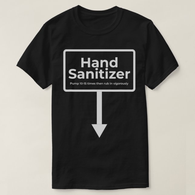 T-shirt Hommes Sanitizer à la main drôle Adulte humour Noë (Design devant)