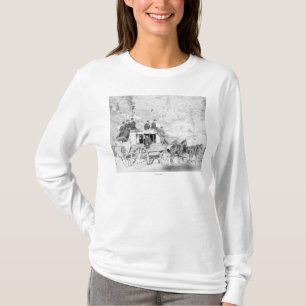 T-shirt Hommes s'asseyant sur une photographie "de car de