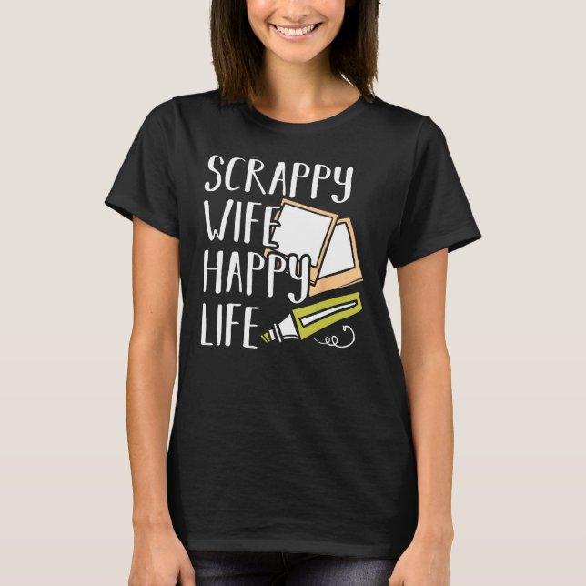 T-shirt Hommes Scrapbooking Scrapbooker Scrappy Femme merd (Devant)