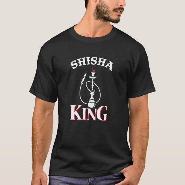 T-shirt Hommes Shisha Bar King Water Pipe Tabac Tabac Taba (Devant)