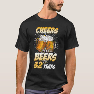 T-shirt Hommes Soeurs Et Bières À 32 Ans 32E Anniversaire