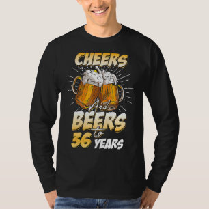 T-shirt Hommes Soeurs Et Bières À 36 Ans 36ème Anniversair