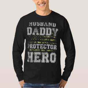 T-shirt Hommes Soldat Daddy Mari Protector Hero Pères