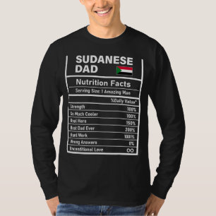 T-shirt Hommes Soudanais Papa Nutrition Fiches Fête des pè