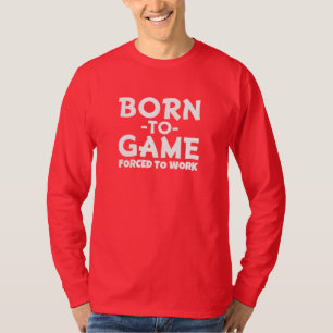 T-shirt Hommes soutenus au jeu, forcé pour travailler la