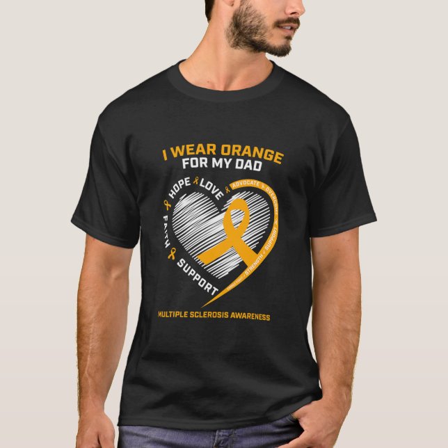 T-shirt Hommes Soutien Papa MS Cadeaux Père Multiple (Devant)