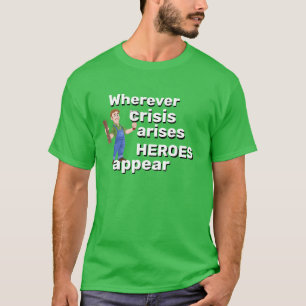 T-shirt Hommes Sportswear cadeau CONSTRUCTION HÉROS APPARA