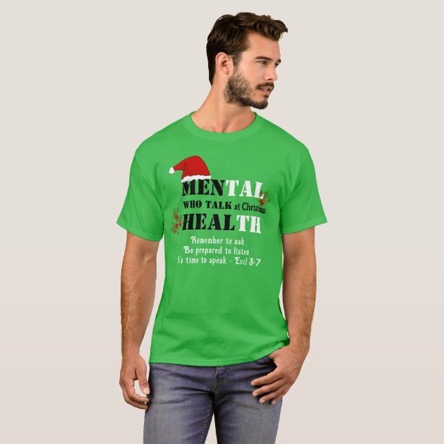 T-shirt HOMMES SUR MESURE QUI PARLENT GUÉRIR Noël Santé me (Devant entier)