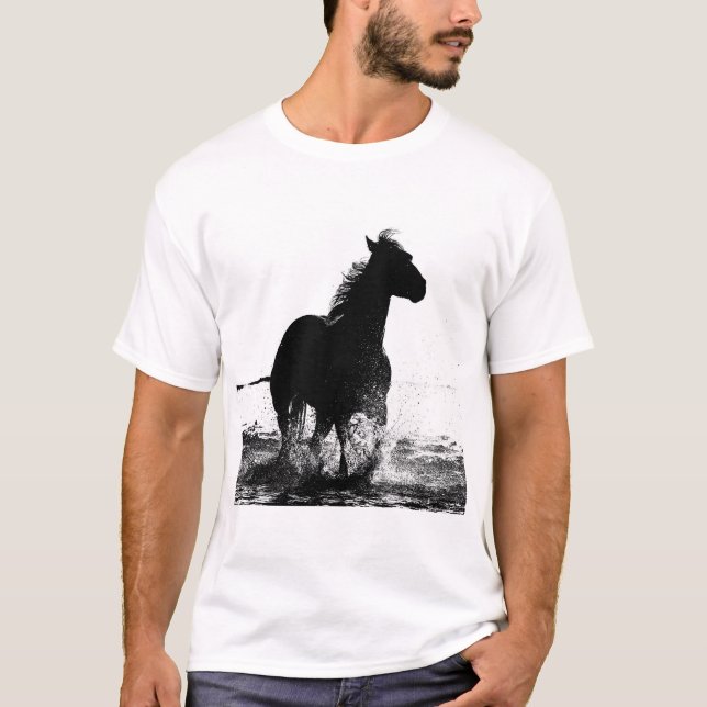 T-shirt Hommes T Chemises Moderne Cheval Cheval Pop Art (Devant)