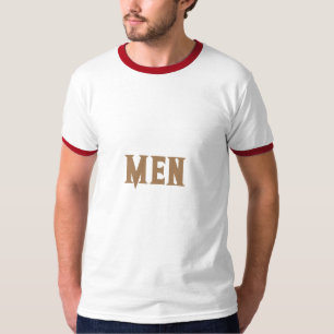 T-shirt Hommes Texte Personnalisé Lumière Brown Couleur Ba