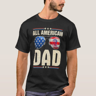 T-shirt Hommes Tous Papa Américain 4 juillet Lunettes de s