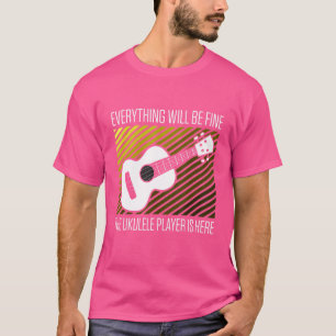 T-shirt Hommes Tout Ira Bien Le Joueur De Ukulélé Est