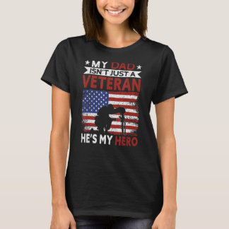 T-shirt Hommes Vétéran Papa Il est mon Héros Fière Veter A
