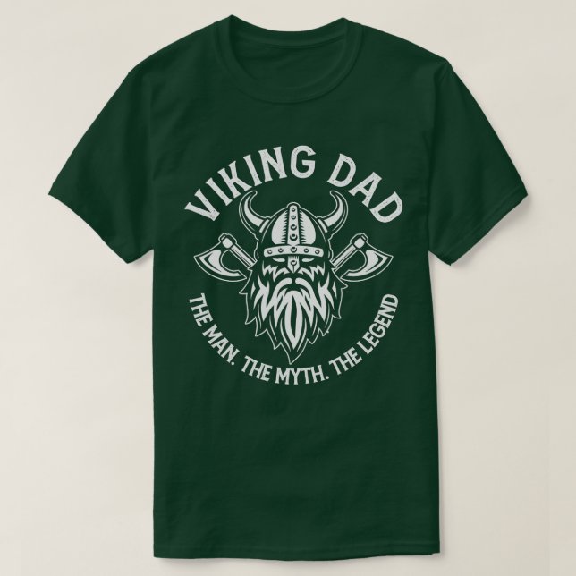 T-shirt Hommes Viking Papa Funny Viking Norse Mythologie F (Design devant)