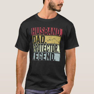T-shirt Hommes Vintage mari père protecteur légende Pères