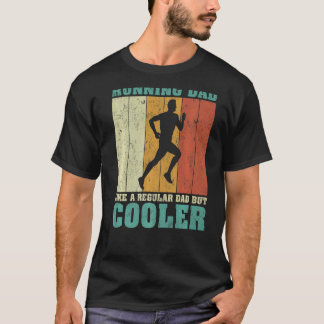 T-shirt Hommes Vintage Retro Courir Papa Comme Un Papa Rég