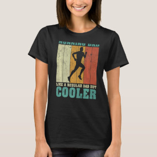T-shirt Hommes Vintage Retro Courir Papa Comme Un Papa Rég
