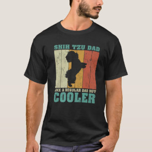 T-shirt Hommes Vintage Retro Shih Tzu Papa Comme Un Papa R