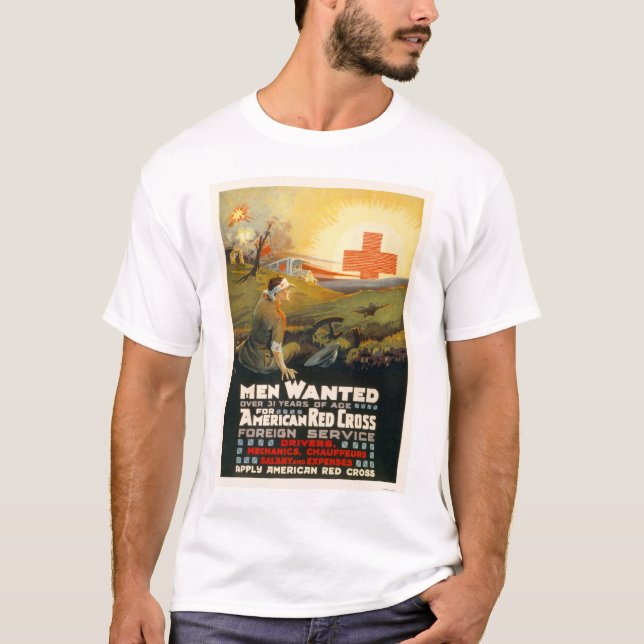 T-shirt Hommes voulus pour le service étranger de (Devant)