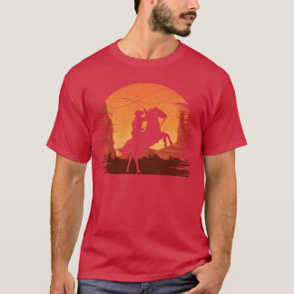 T-shirt Hommes Western Cowboy Horse équitation drôle