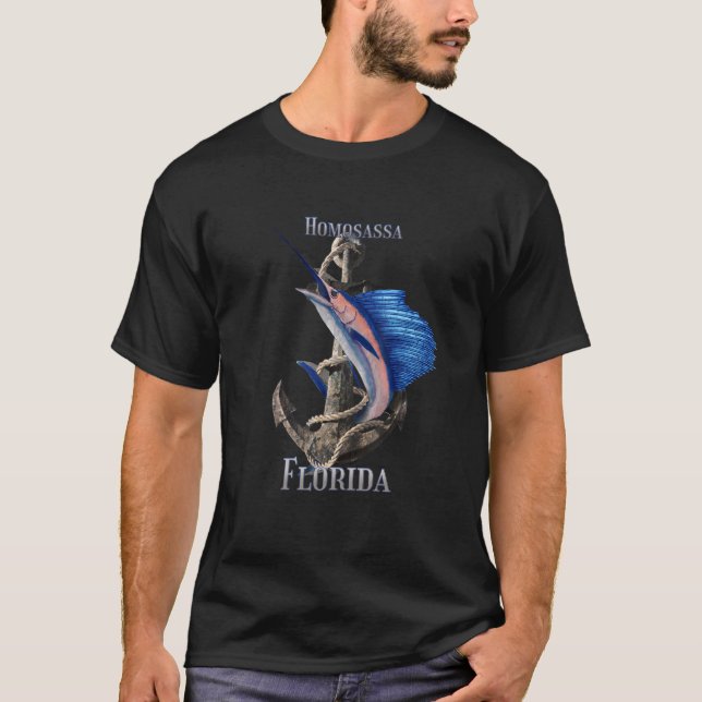 T-shirt Homosassa Floride Espadon Marlin Océan Pêche (Devant)