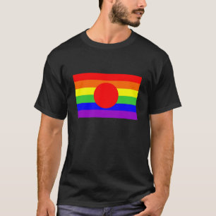 T-shirt homosexuel fier gai de drapeau d'arc-en-ciel de