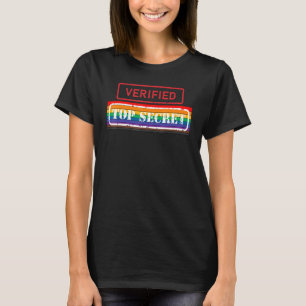T-shirt Homosexuel Homosexuel Homme gay vérifié Top Secret