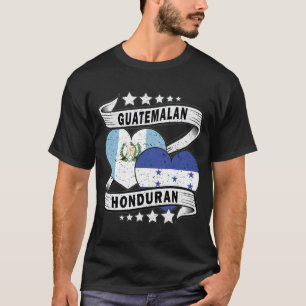 T-shirt Honduras Drapeau du Guatemala moitié hondurien gua