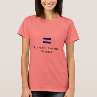 T-shirt Honduras_flag, j'aime mon mari hondurien