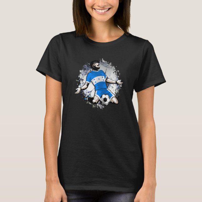 T-shirt Honduras Football hondurien Drapeau (Devant)