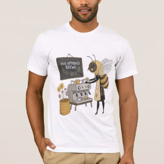 T-shirt Honey Latte Artisanat : Barista Bee & Flower Emus