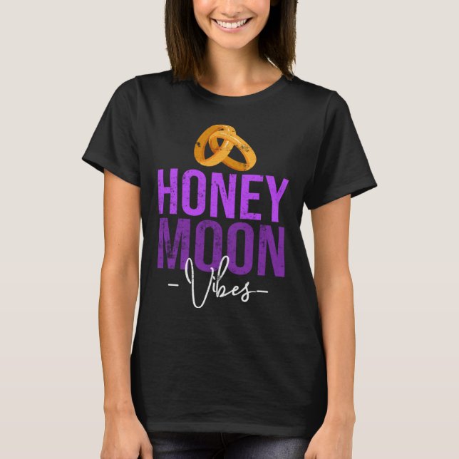 T-shirt Honey Moonin Couples Wedding Just Married Matching (Devant)