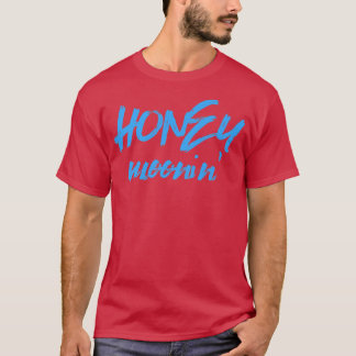 T-shirt Honey MooninMarié Couple Cool Bleu Lune de miel Va