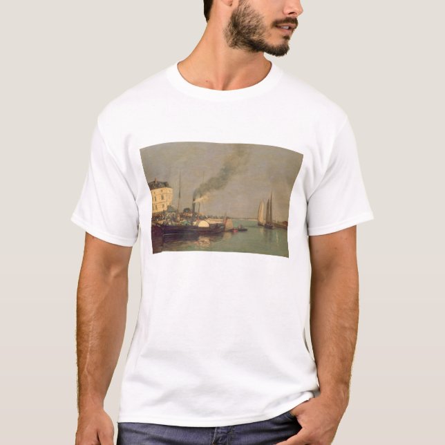 T-shirt Honfleur. La Jetee, 1854-57 (huile sur le panneau) (Devant)