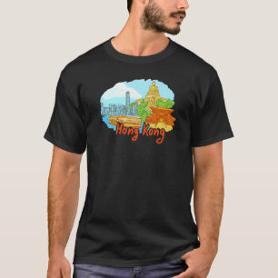 T-shirt Hong Kong City Chine souvenir pour les femmes