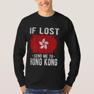 T-shirt Hong Kong Drapeau Souvenir - Si perdu envoyez-moi