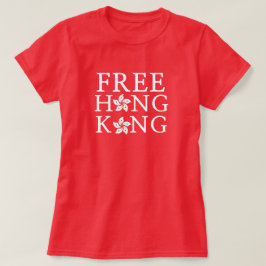 T-shirt Hong Kong libre avec la fleur de l'orchidée