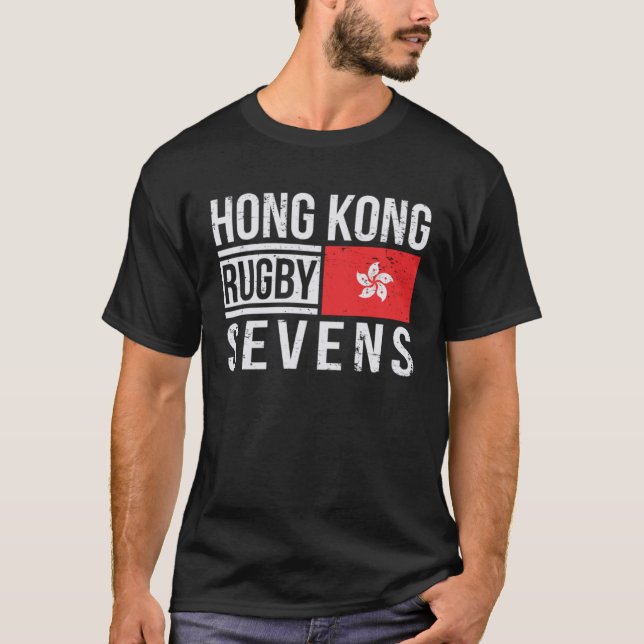T-shirt Hong Kong Rugby Sevens 7s Fier fans de l'équipe HK (Devant)