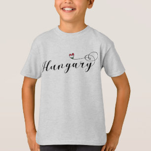 T-shirt Hongrie Coeur T-shirt, Hongrois