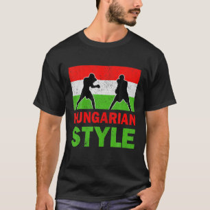 T-shirt Hongrie Drapeau hongrois club de boxe Vintage