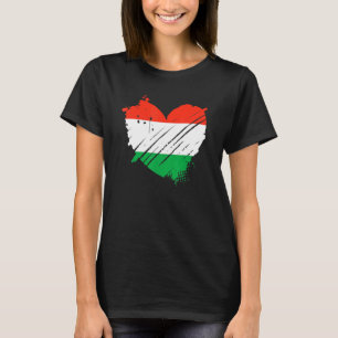 T-shirt Hongrie Drapeau J'Aime Il Est Dans Mon Adn Pour Le