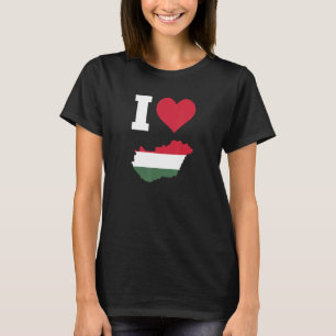 T-shirt Hongrie Drapeau pour la Hongrie I Love Hongrie