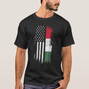 T-shirt Hongrois American Flag Pride Hongrie Usa