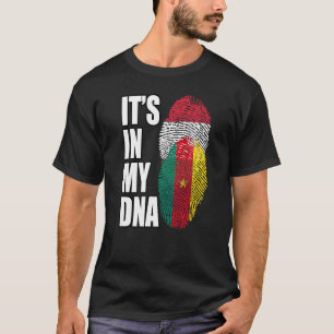 T-shirt Hongrois Et Camerounais Mélangent Le Drapeau D'ADN