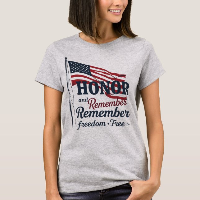 T-shirt Honneur et souvenir - Journée commémorative (Devant)