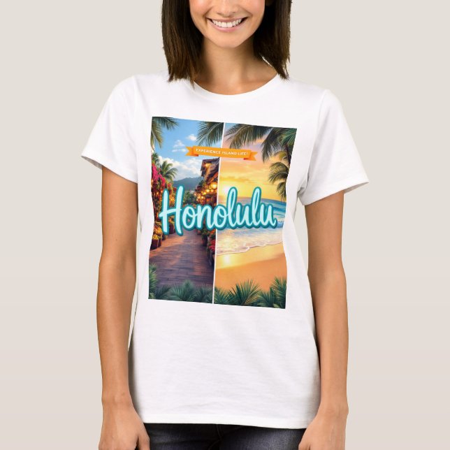 T-shirt Honolulu, Hawaii (Devant)